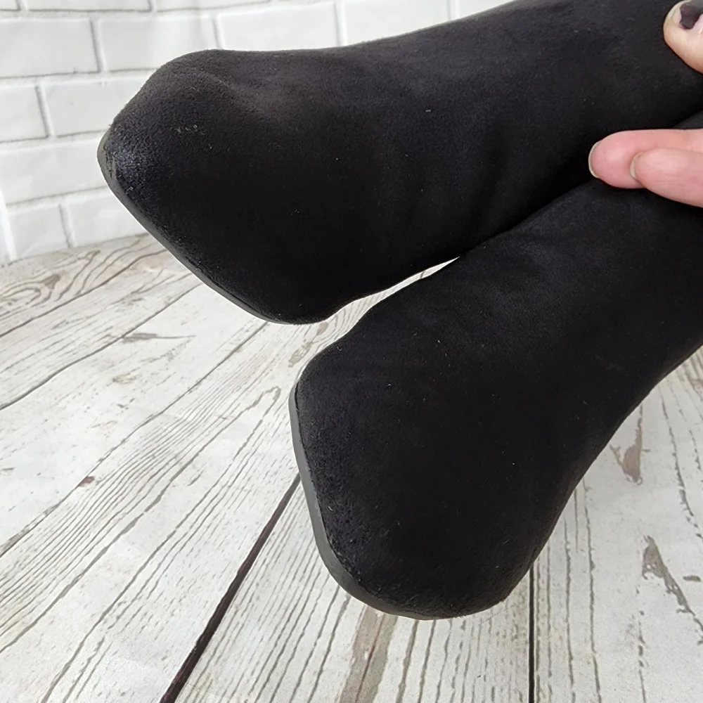 Marc Fisher Kalita Women's Ankle Boot Heels Slip On Pointed Toe Black - Picture 8 of 14